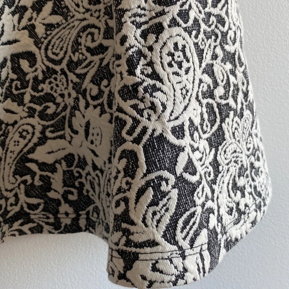 Rickis Quilted Brocade Jacquard Size  8 Ivory A-Line Skirt - Picture 13 of 15